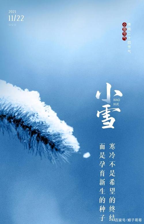 小雪祝福语：心中的炽热，化成了一片雪花，祝愿你们幸福快乐！
