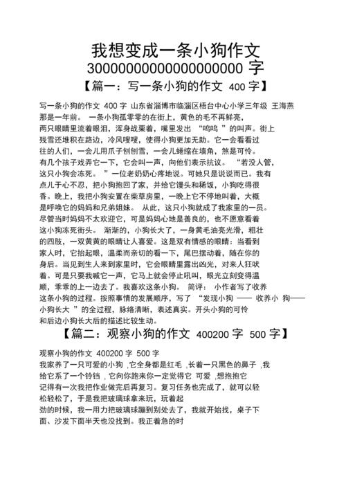 我最喜爱的小狗的作文怎么写400字（《一个小狗的成长历程
》）