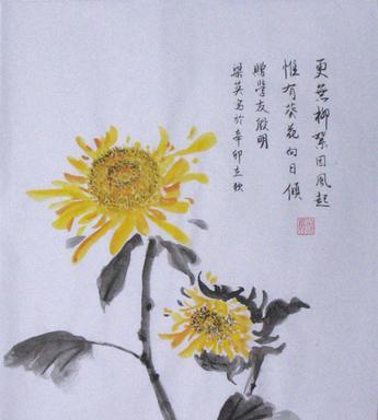 美女和向日葵花的诗句（形容向日葵花漂亮唯美的警句）