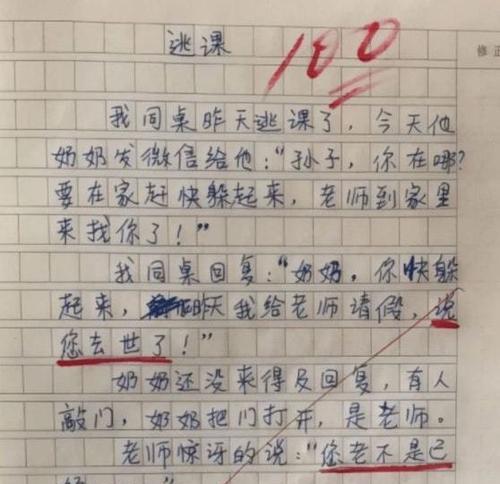 孩子撒谎的作文（考完试我撒谎了满分）