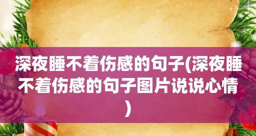 熬夜睡不着文案深夜失眠搞笑心情句子（深夜里的心情）