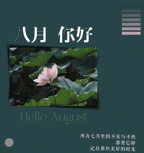 7月再见8月你好的说说朋友圈（饮泉流岁月，染素锦七月）