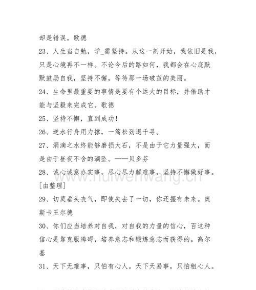 关于坚持不懈的名言句子（追逐梦想的力量）