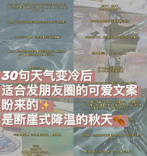 天气降温关心简短文案加（2024年，初秋渐寒）