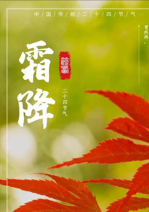 适合霜降发的朋友圈短句（霜降时节，唯美萦绕）