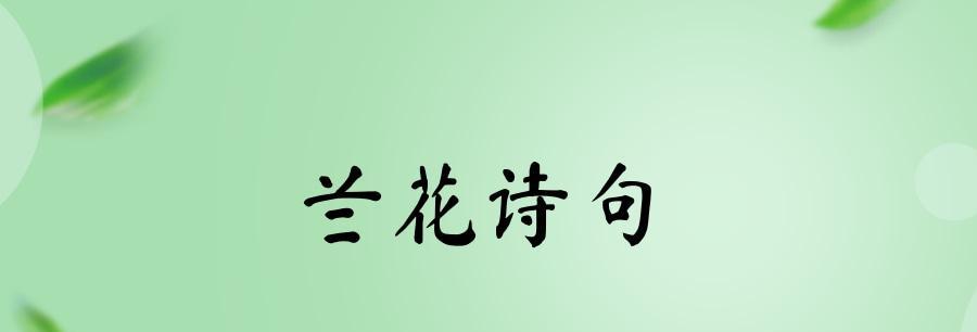 有关赞美兰花的经典唯美诗句的短句子（踏春赏兰——以赞美兰花的经典唯美诗句为主题）