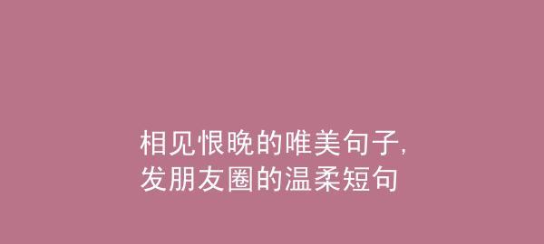 已婚相见恨晚什么意思（相聚恨晚，情深难忘）