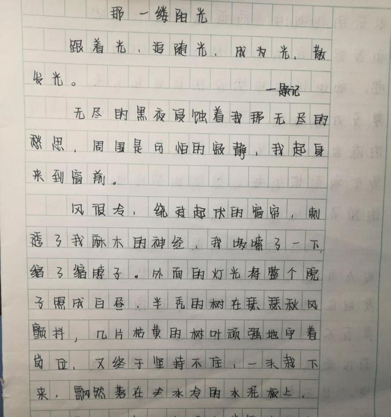 以那天阳光好暖为话题的作文怎么写（《阳光下的相遇》）